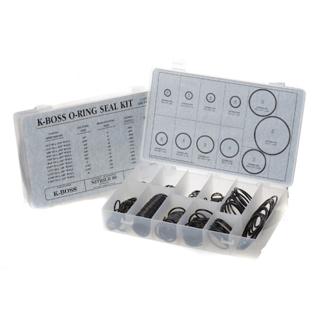 Mr O-Ring , AS568 Black 90 Durometer O-Rings, 11 Sizes 250 Pieces K-BOSS/N90